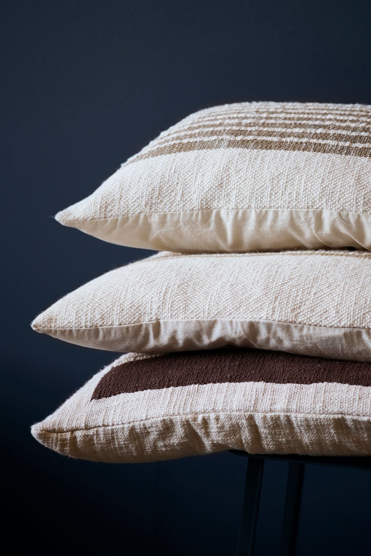 yarn cushion cover ochre