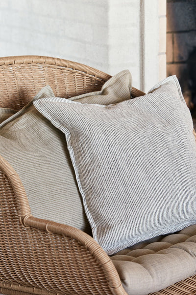 streak linen cushion cover swedish stripe