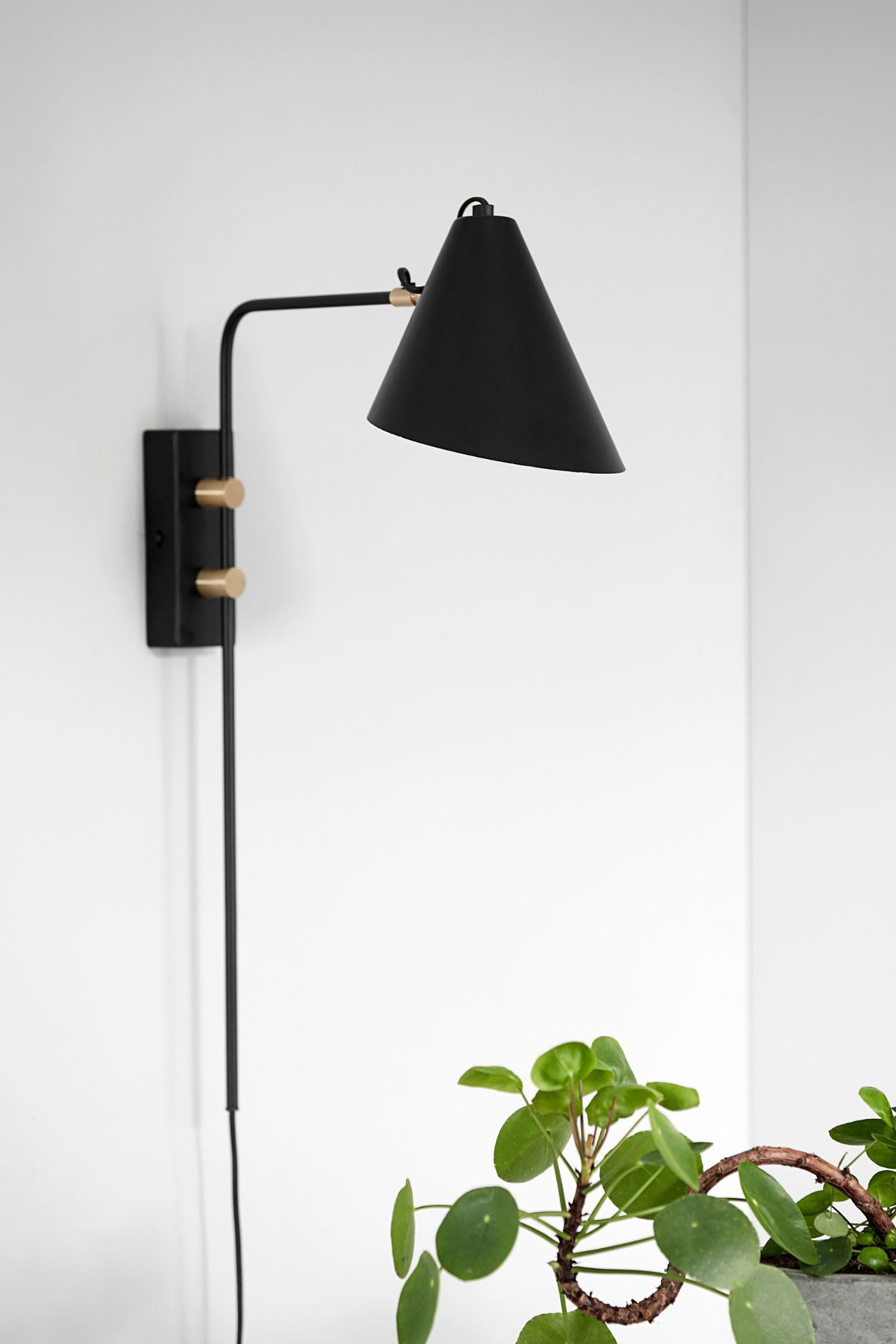 club wall lamp single black