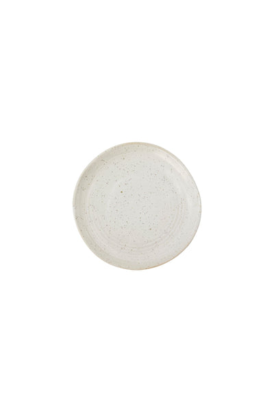 pion small plate off white speckle