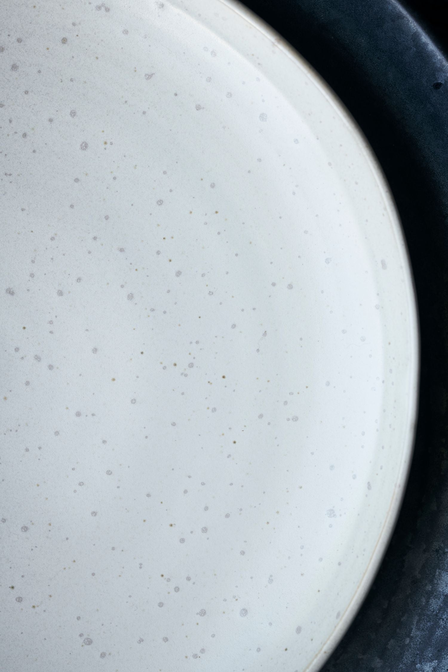 pion lunch plate off white speckle