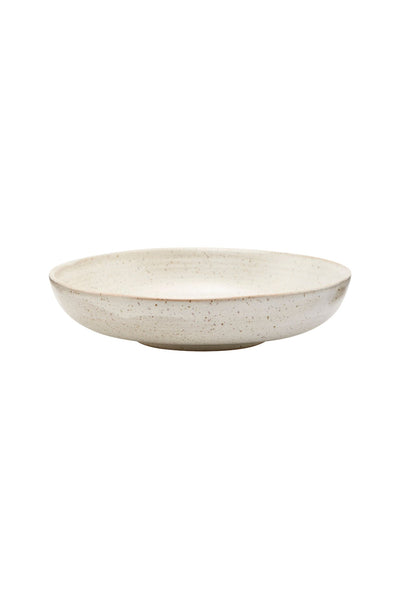 pion low bowl off white speckle set/4