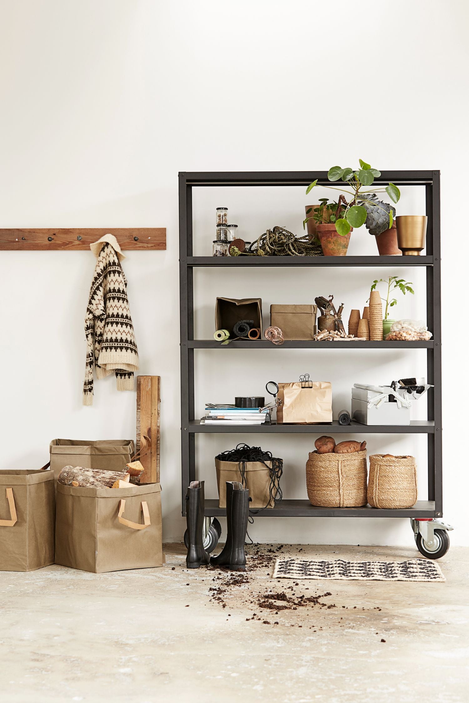 shelving unit black