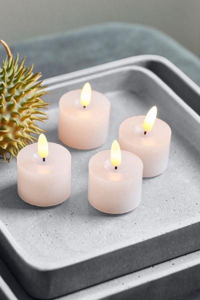 led tealights set/4 white