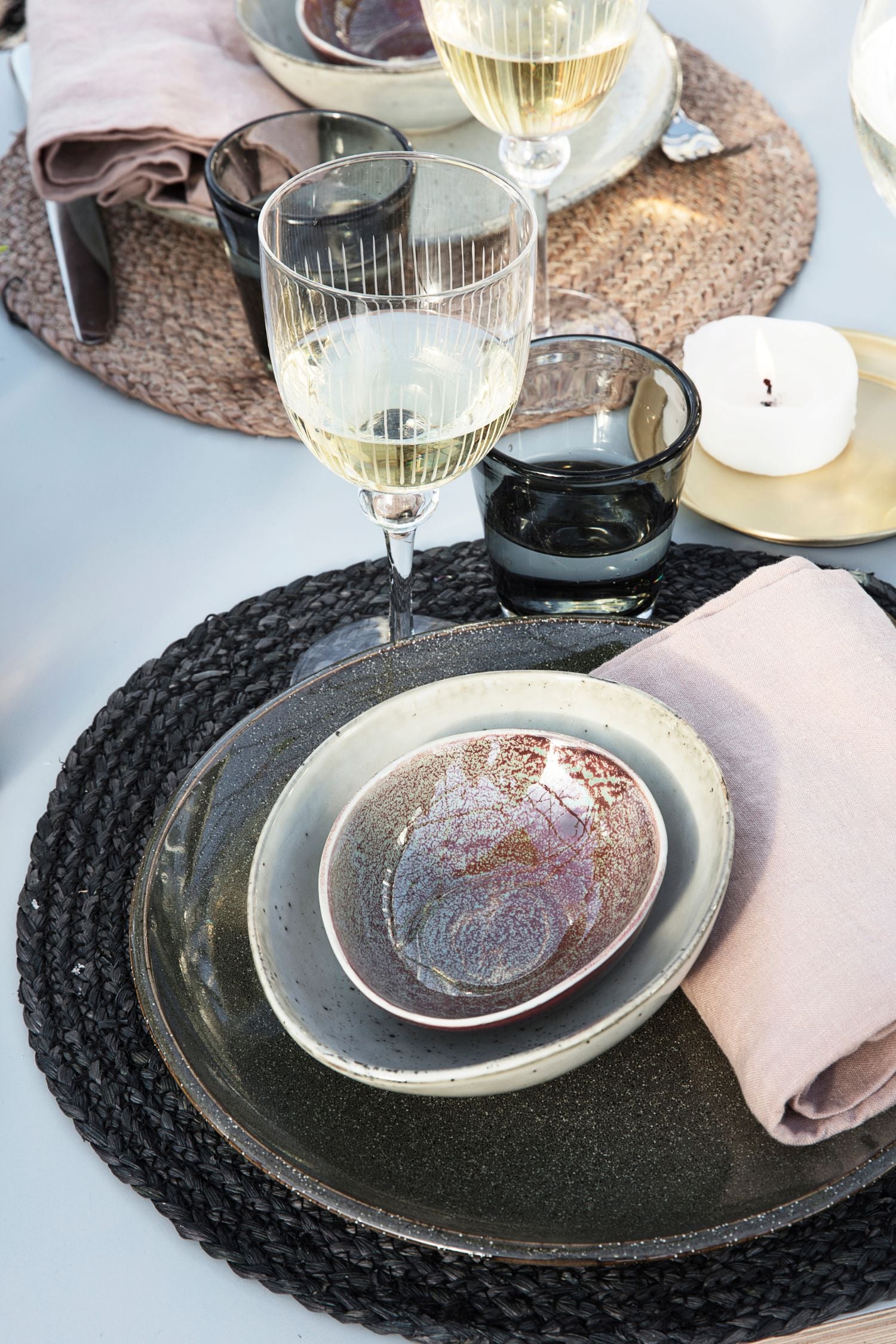 circle placemat set/4 brown