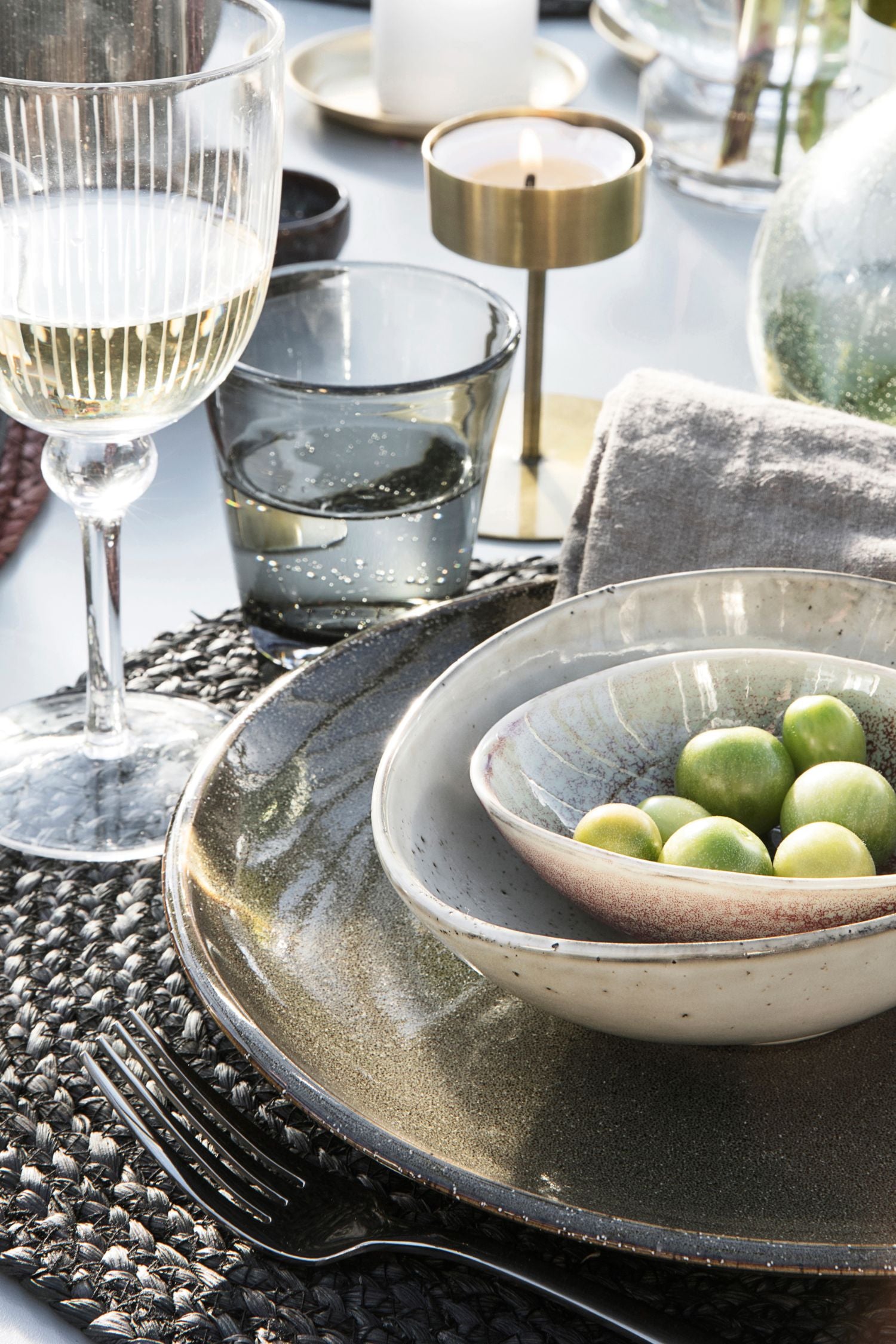 circle placemat set/4 brown