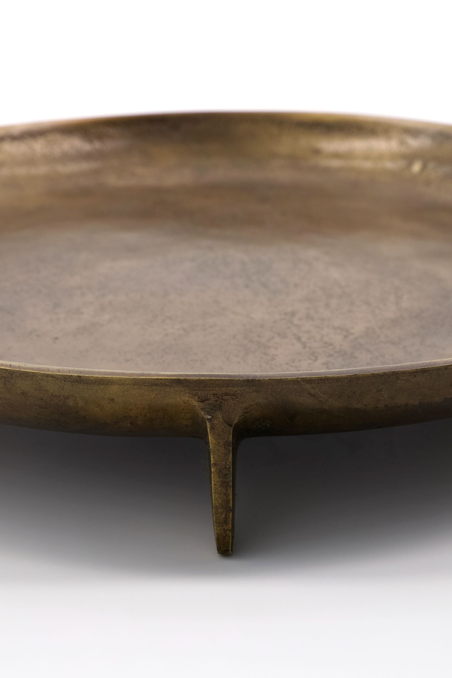 cast tray antique brass