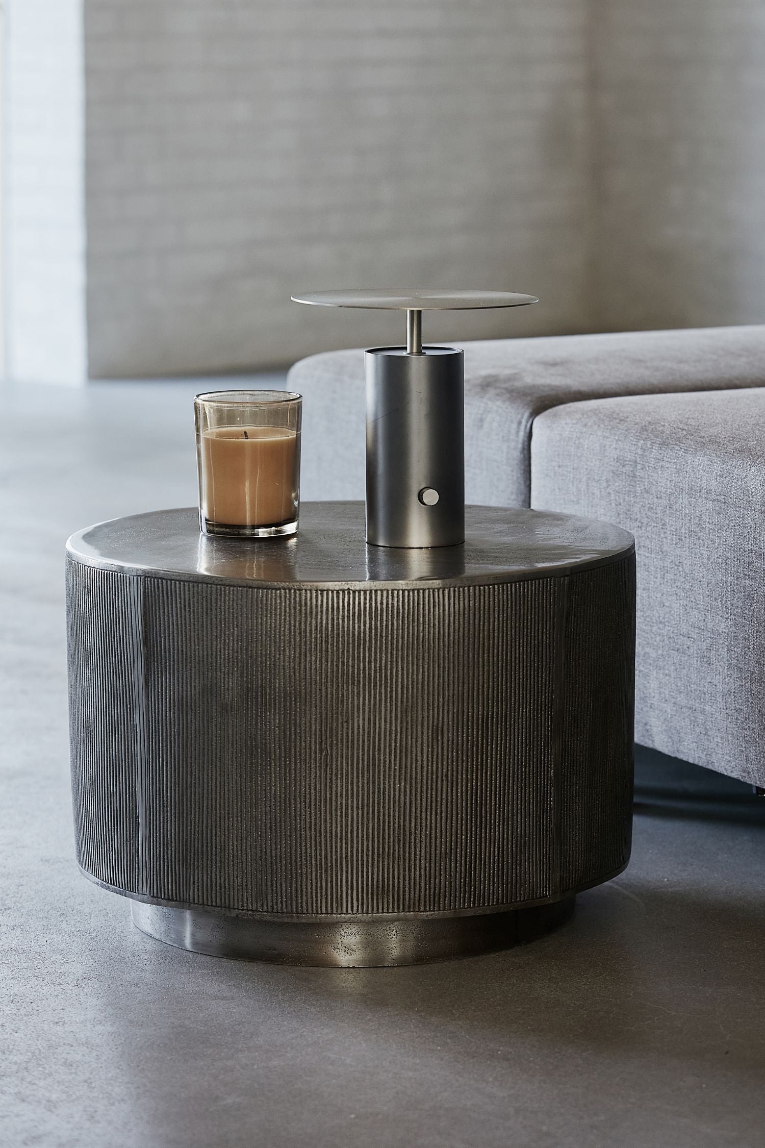 rota coffee table pewter 35cmH