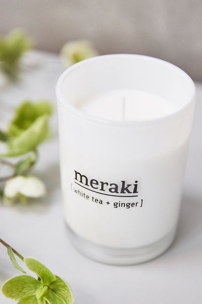 scented candle white tea + ginger