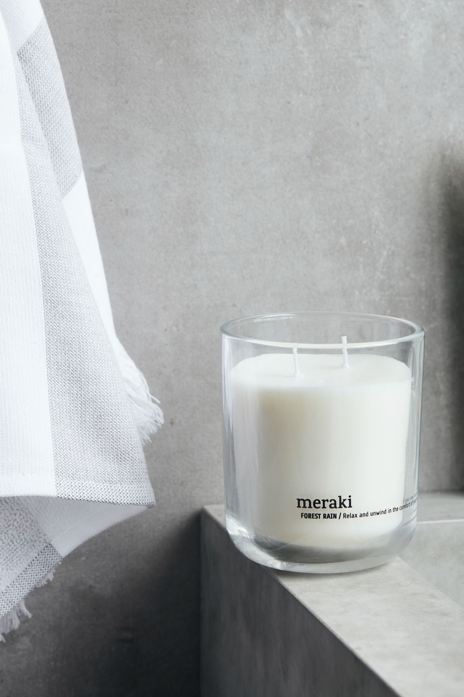 scented candle forest rain