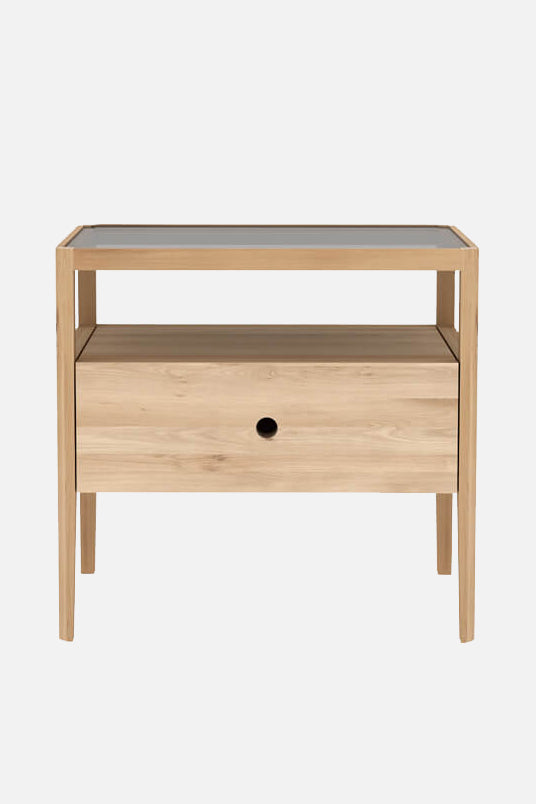 fina bedside table oak